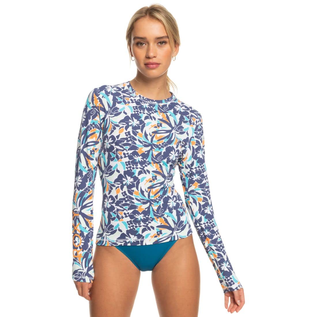 Roxy Women's Standard Rashguard – UPF 50, Surf, Hiking, Beach Volley, Workout, Yoga, Outdoor Activities Quick-Dry Swim Shirt