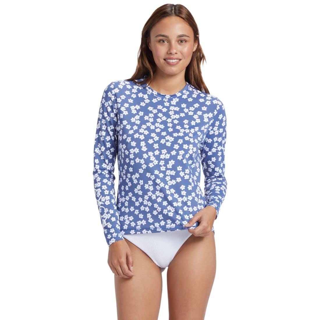 Roxy Women's Standard Rashguard – UPF 50, Surf, Hiking, Beach Volley, Workout, Yoga, Outdoor Activities Quick-Dry Swim Shirt