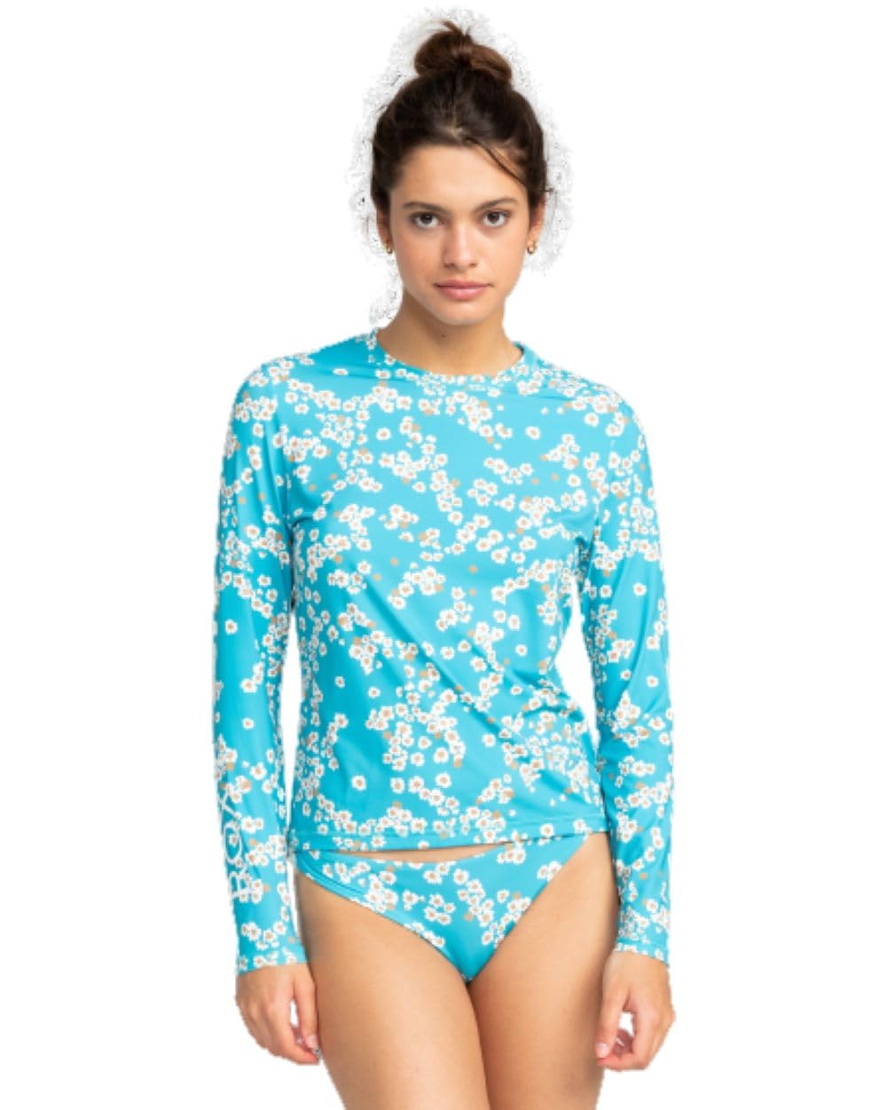 Roxy Women's Standard Rashguard – UPF 50, Surf, Hiking, Beach Volley, Workout, Yoga, Outdoor Activities Quick-Dry Swim Shirt