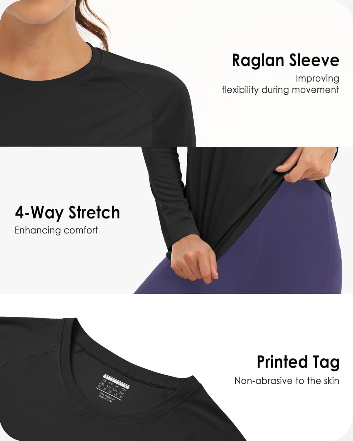 Boladeci Women's Sun Shirts UPF 50+ UV Protection Rash Guard Long Sleeve Swim Shirts Quick Dry Lightweight Workout Tops