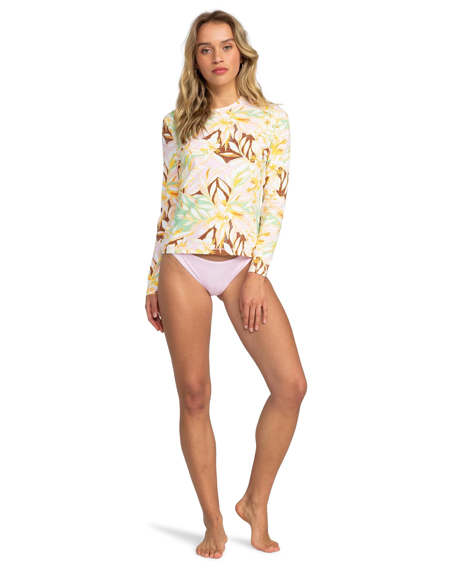 Roxy Women's Standard Rashguard – UPF 50, Surf, Hiking, Beach Volley, Workout, Yoga, Outdoor Activities Quick-Dry Swim Shirt