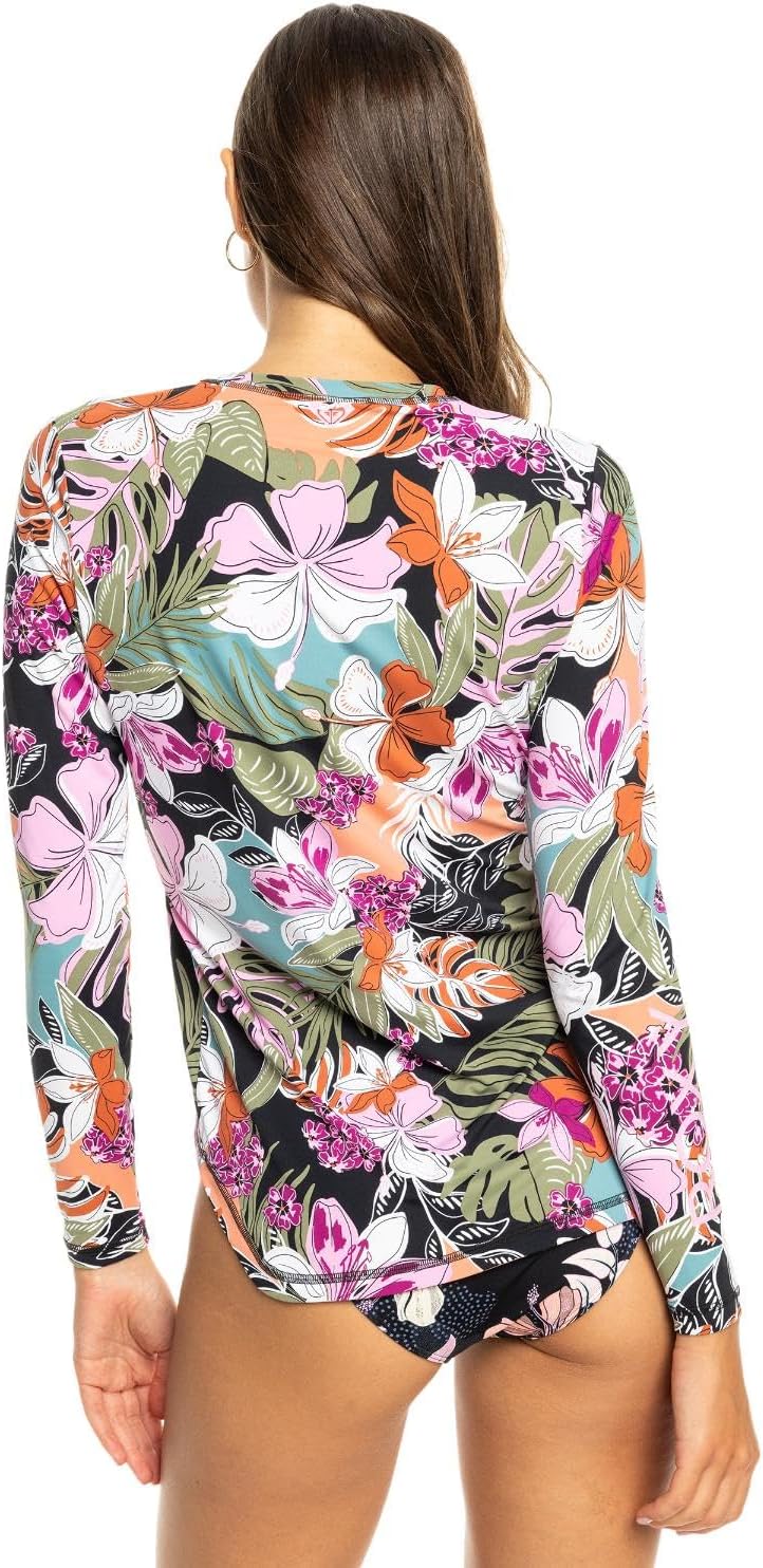 Roxy Women's Standard Rashguard – UPF 50, Surf, Hiking, Beach Volley, Workout, Yoga, Outdoor Activities Quick-Dry Swim Shirt