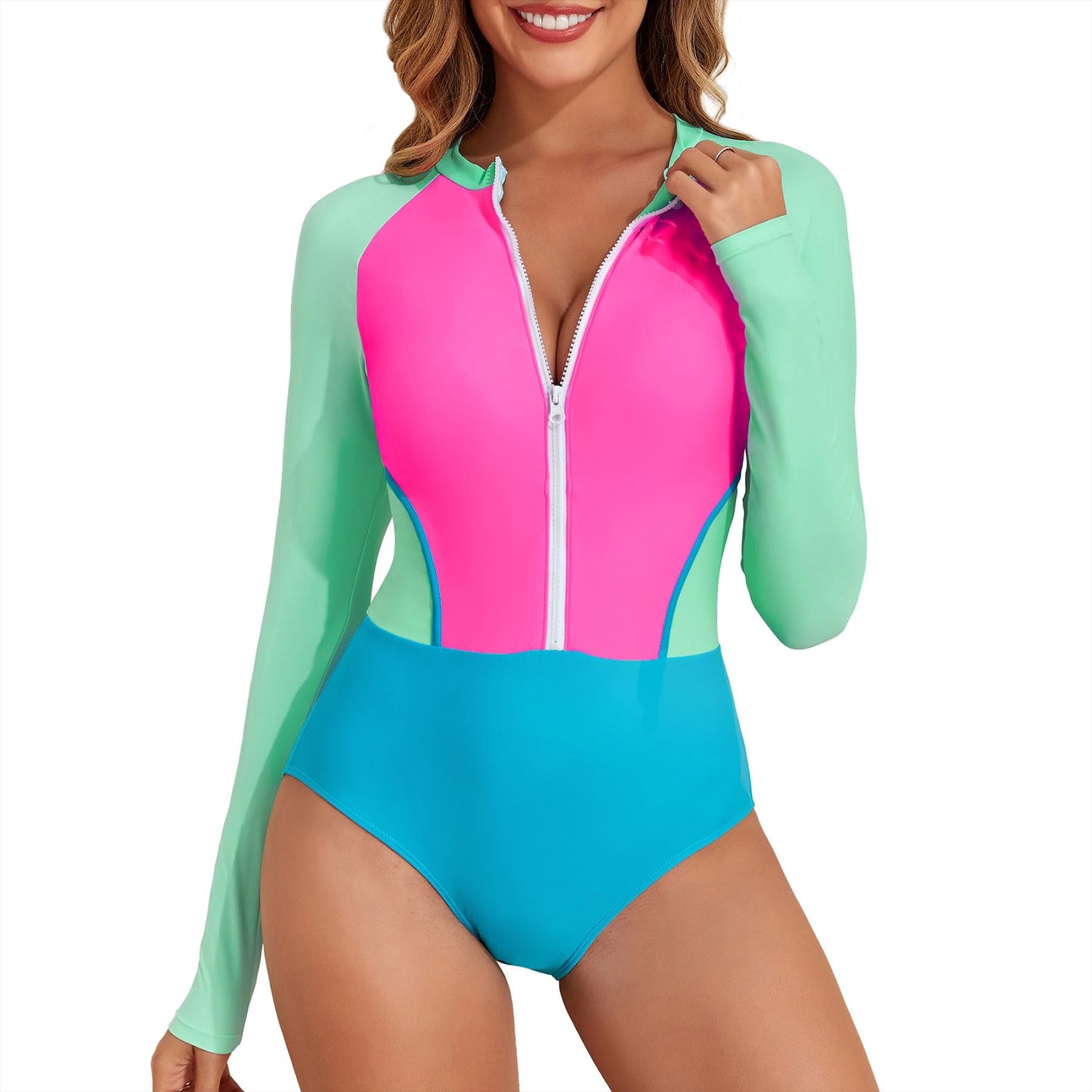 Zando Long Sleeve Swimsuit Women UPF 50+