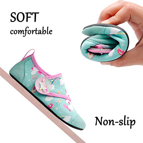 Unicorn Light Blue Kids Water Barefoot Beach Socks