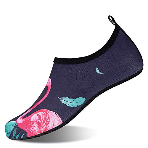 Flamingo Black Unisex Barefoot Beach Sand Socks