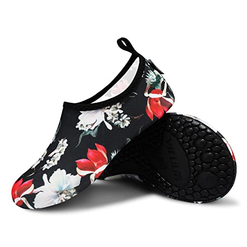 Flower Black Unisex Water Sports Beach Sand Socks