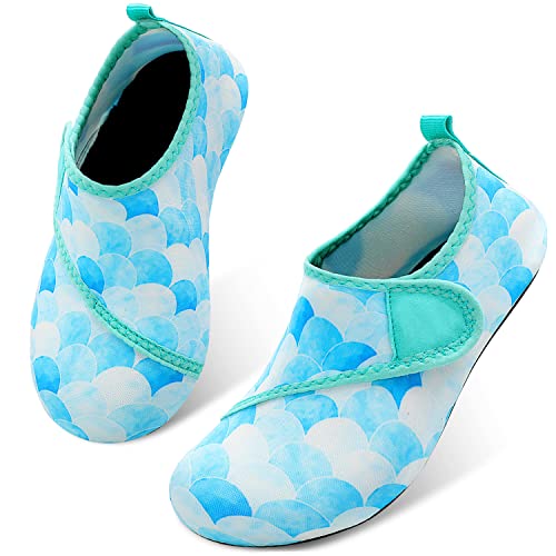 Mermaid Light Blue Kids Water Barefoot Beach Socks