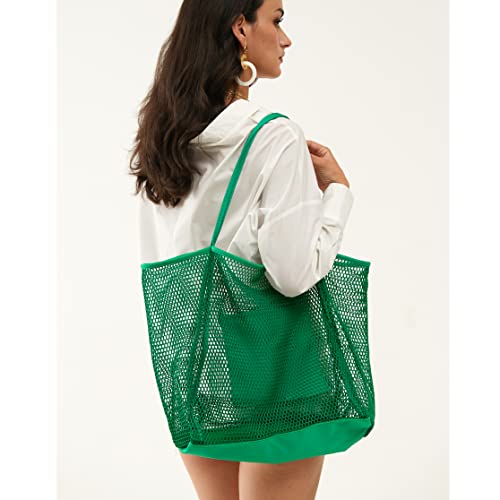 Mesh Beach Tote Womens Shoulder Handbag