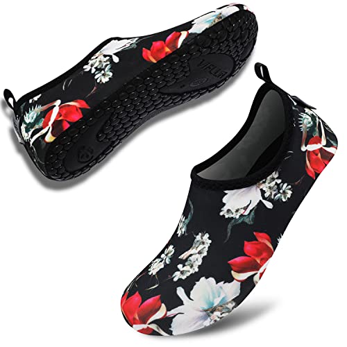 Flower Black Unisex Water Sports Beach Sand Socks