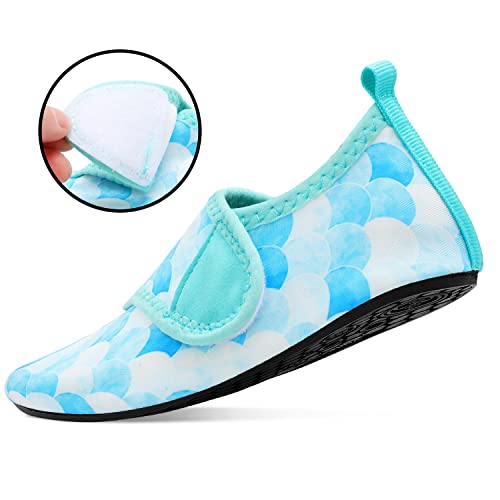 Mermaid Light Blue Kids Water Barefoot Beach Socks