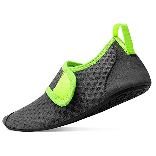 Gray Green Kids Water Barefoot Beach Socks