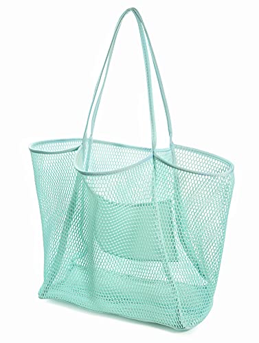 Mesh Beach Tote Womens Shoulder Handbag