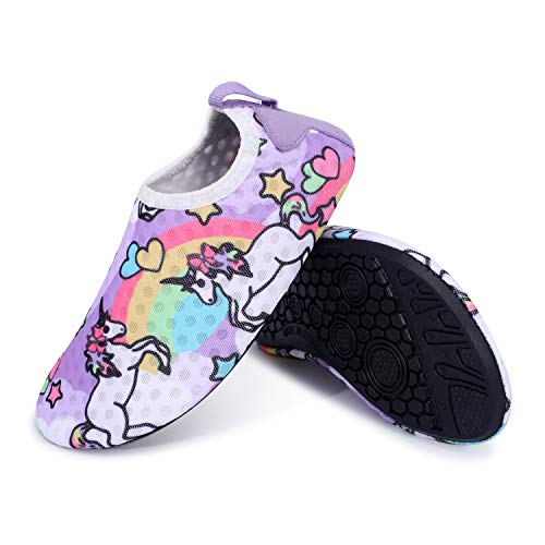 Purple Unicorn Girls Water Barefoot Beach Socks