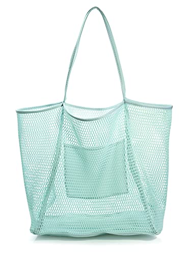 Mesh Beach Tote Womens Shoulder Handbag