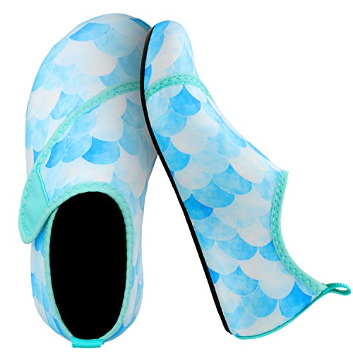 Mermaid Light Blue Kids Water Barefoot Beach Socks