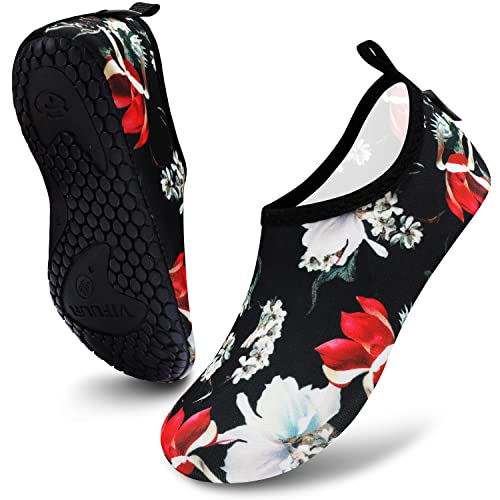 Flower Black Unisex Water Sports Beach Sand Socks