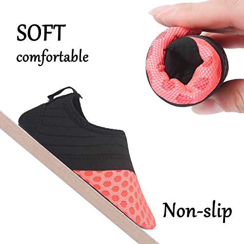 Black & Pink Kids Water Barefoot Beach Socks