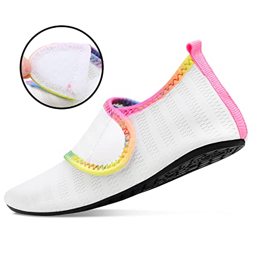 White Kids Water Barefoot Beach Socks