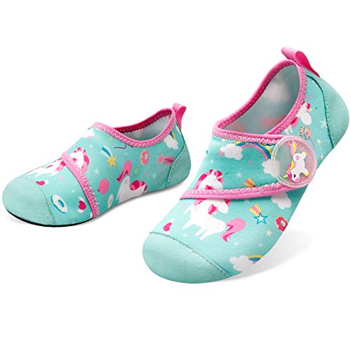 Unicorn Light Blue Kids Water Barefoot Beach Socks