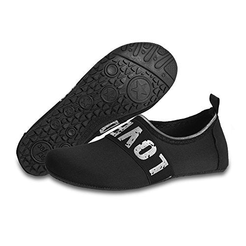 Silver Love Black Unisex Barefoot Beach Sand Socks