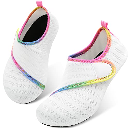 White Kids Water Barefoot Beach Socks