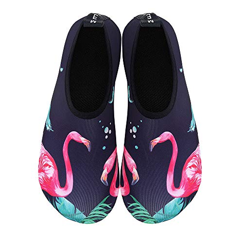 Flamingo Black Unisex Barefoot Beach Sand Socks