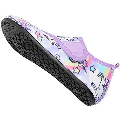 Unicorn Purple Kids Water Barefoot Beach Socks