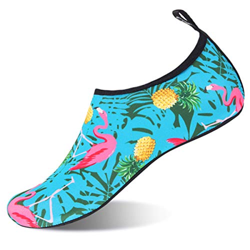 Pineapple Flamingo Blue Unisex Barefoot Beach Sand Socks