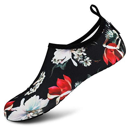 Flower Black Unisex Water Sports Beach Sand Socks