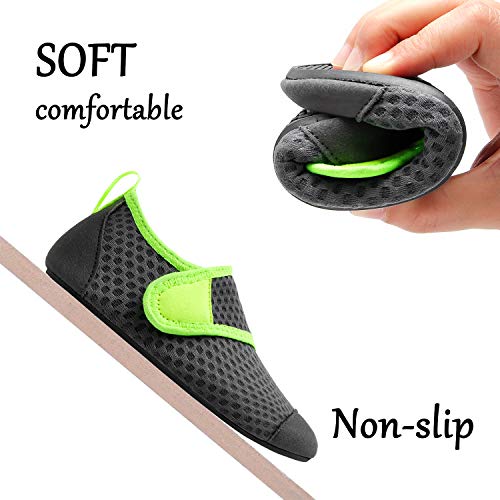 Gray Green Kids Water Barefoot Beach Socks