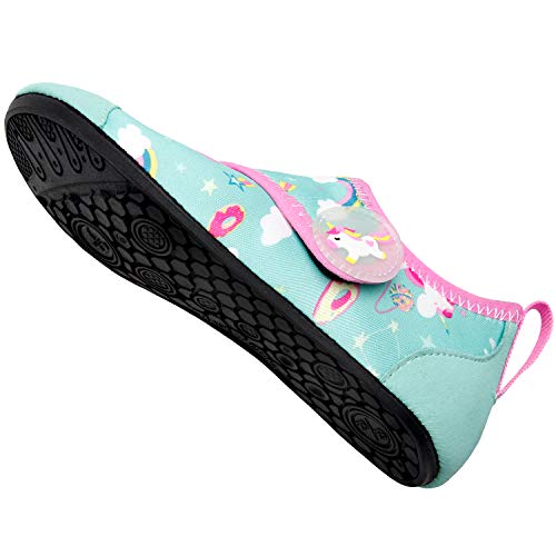 Unicorn Light Blue Kids Water Barefoot Beach Socks