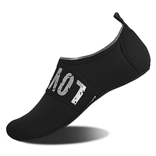 Silver Love Black Unisex Barefoot Beach Sand Socks