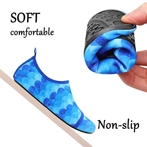 Mermaid Blue Kids Water Barefoot Beach Socks