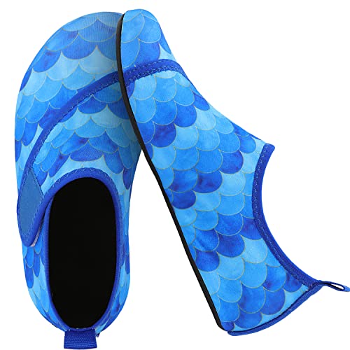 Mermaid Blue Kids Water Barefoot Beach Socks