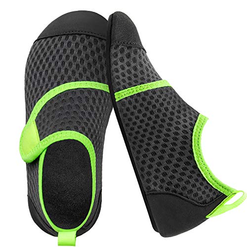 Gray Green Kids Water Barefoot Beach Socks