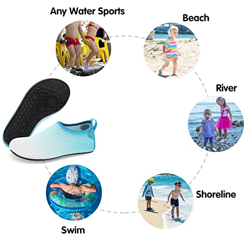 Blue Gradient Kids Water Barefoot Beach Socks