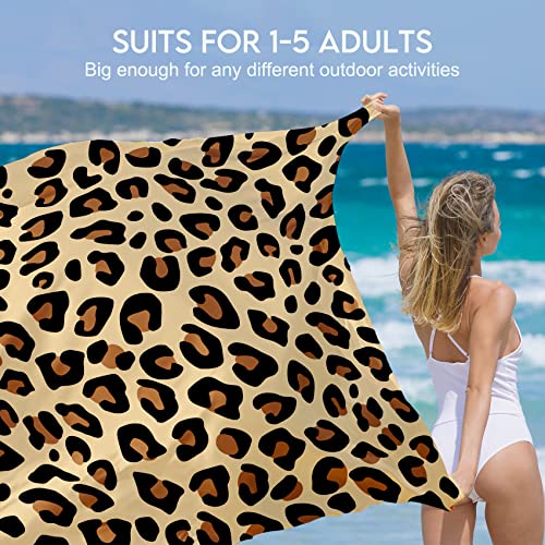 Leopard Lightweight Waterproof Sandproof Beach Blanket