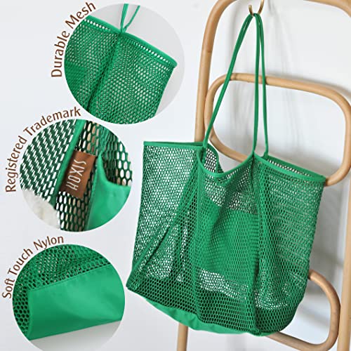 Mesh Beach Tote Womens Shoulder Handbag