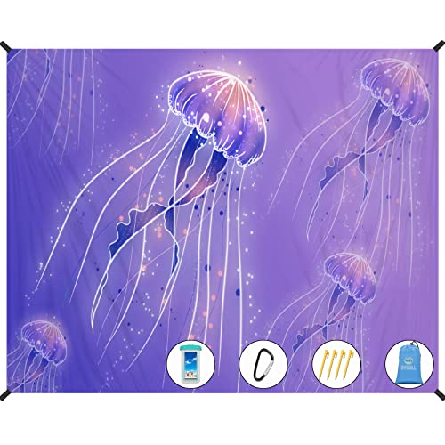 Jellyfish Lightweight Waterproof Sandproof Beach Blanket