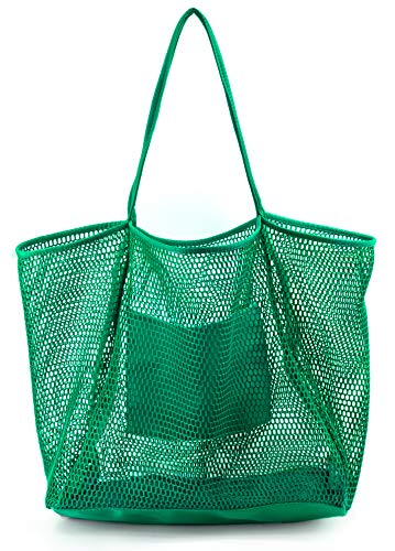 Mesh Beach Tote Womens Shoulder Handbag