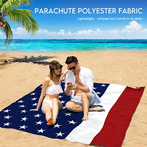 American Flag Lightweight Waterproof Sandproof Beach Blanket