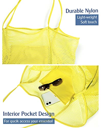 Mesh Beach Tote Womens Shoulder Handbag