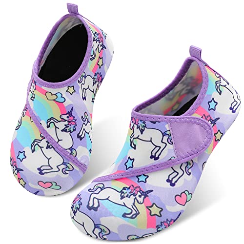Unicorn Purple Kids Water Barefoot Beach Socks