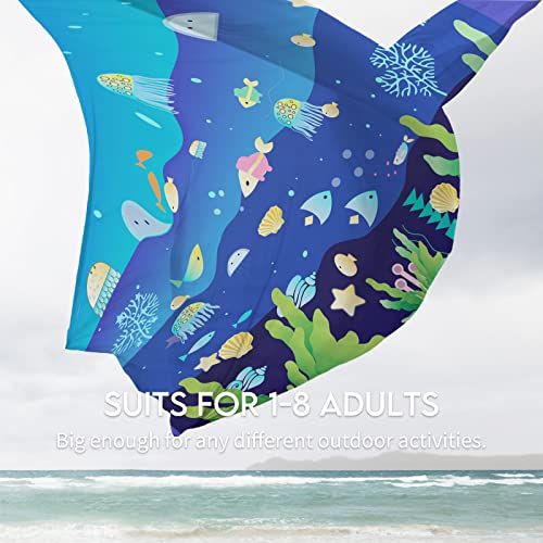 Sea Fish Lightweight Waterproof Sandproof Beach Blanket