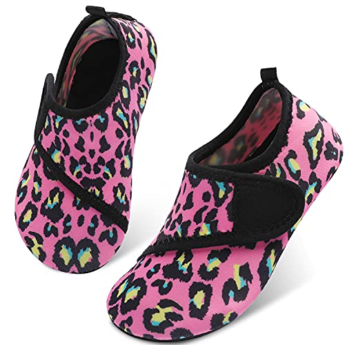 Pink Leopard Kids Water Barefoot Beach Socks
