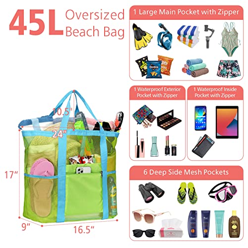 Foldable Mesh Beach Bag