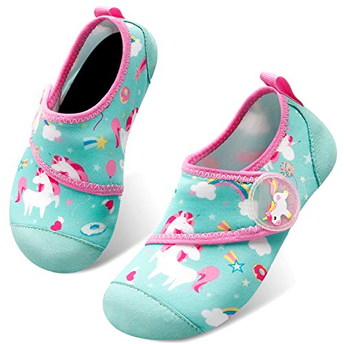 Unicorn Light Blue Kids Water Barefoot Beach Socks