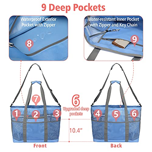 Foldable Mesh Beach Bag