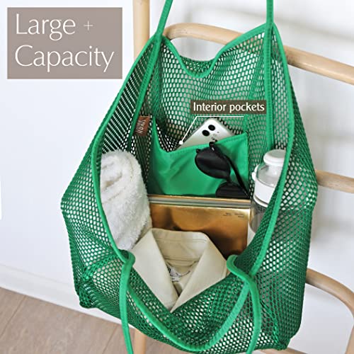 Mesh Beach Tote Womens Shoulder Handbag