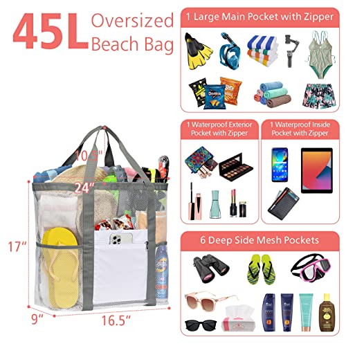 Foldable Mesh Beach Bag